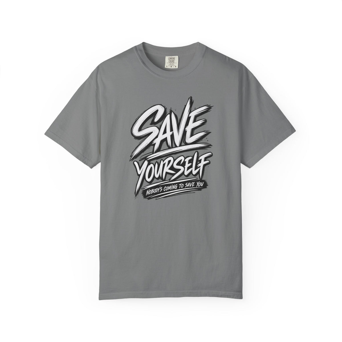 Save Yourself Graphic T-Shirt — Bold Script Mental Health Awareness Tee