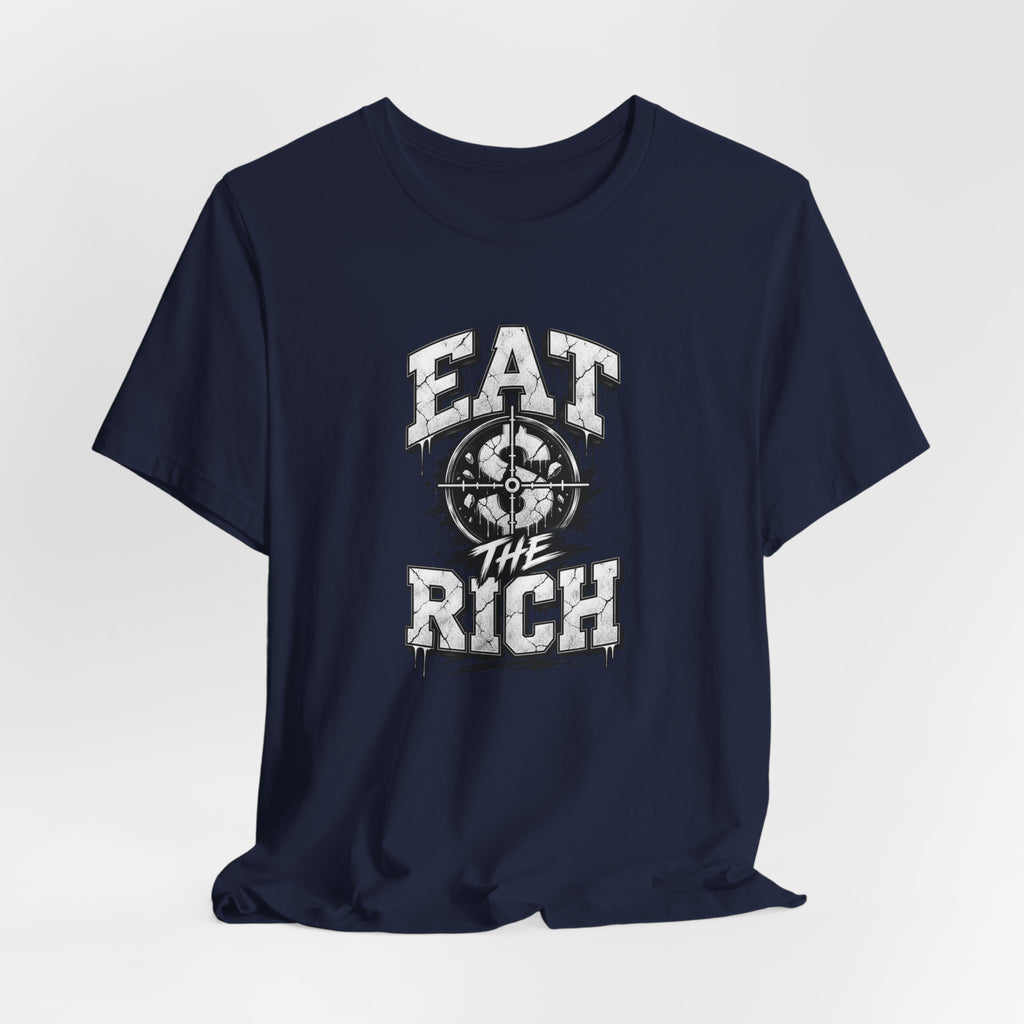 Graphic Tee — "Eat The Rich" Skull Compass Streetwear T-Shirt