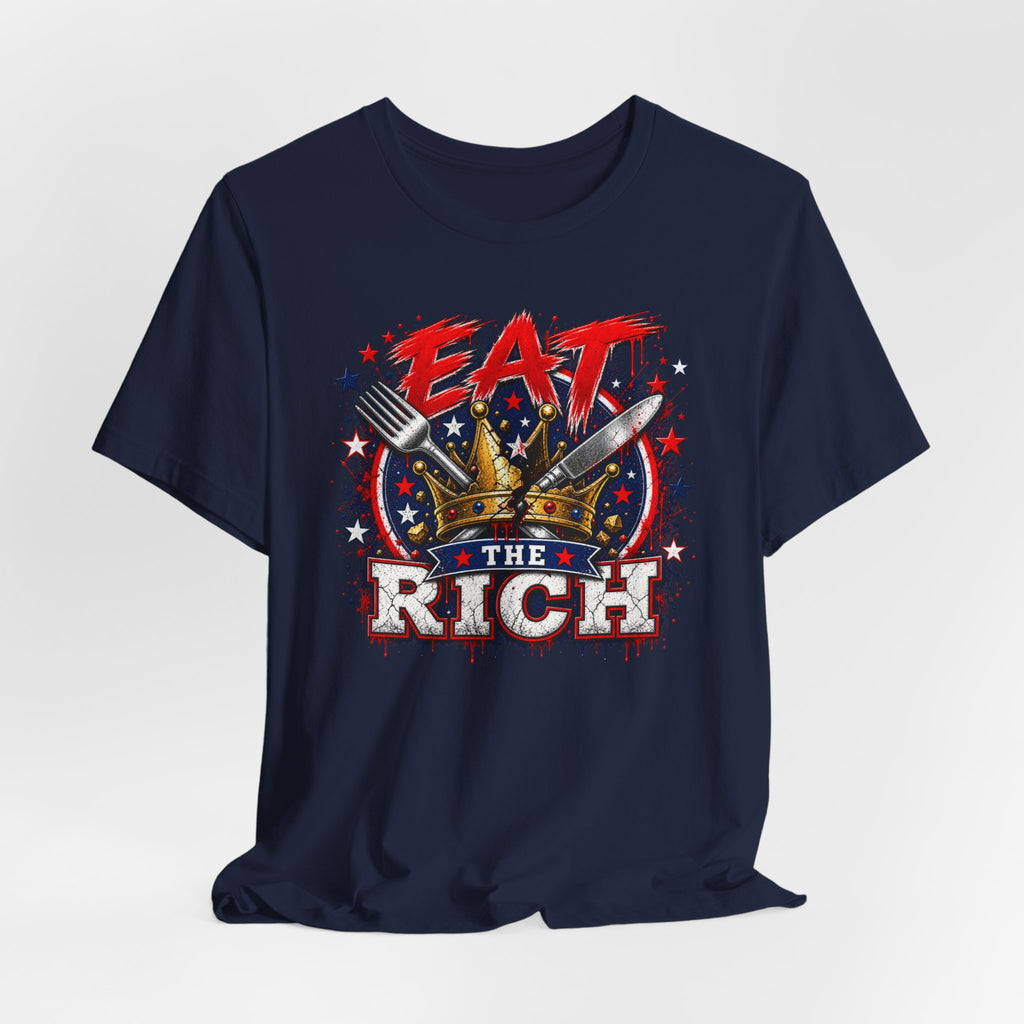 Eat the Rich Graphic Tee — Satirical Patriotic Streetwear Shirt