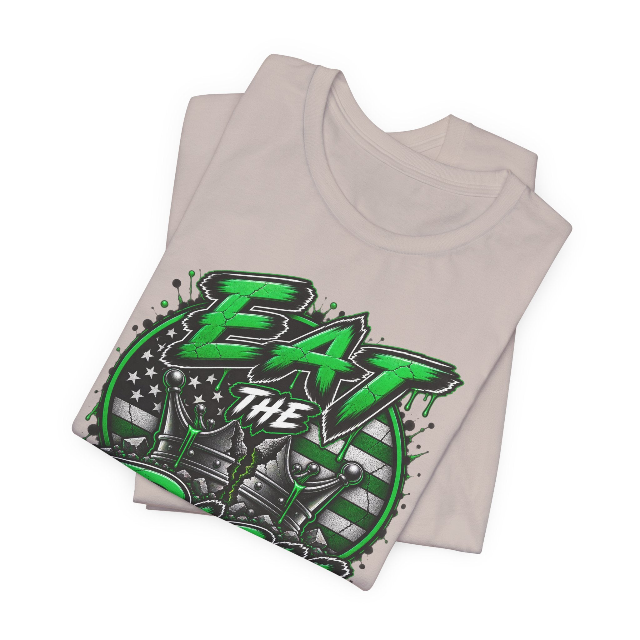 Eat The Rich T-Shirt – Anti-Establishment Graphic Tee with Green Street Art Design