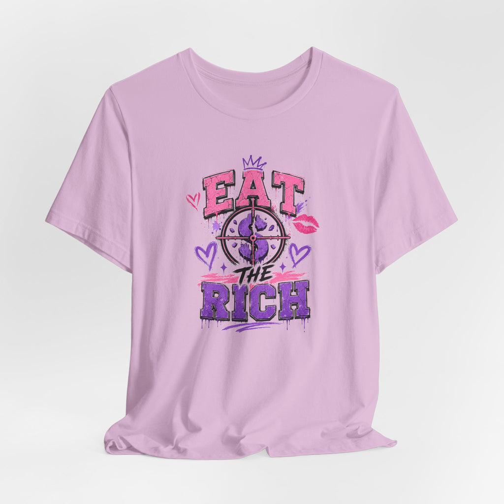 Eat the Rich Graphic Tee — Punk Feminist Heart & Crown Design